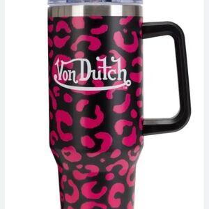Von Dutch Pink Leopard Tumbler